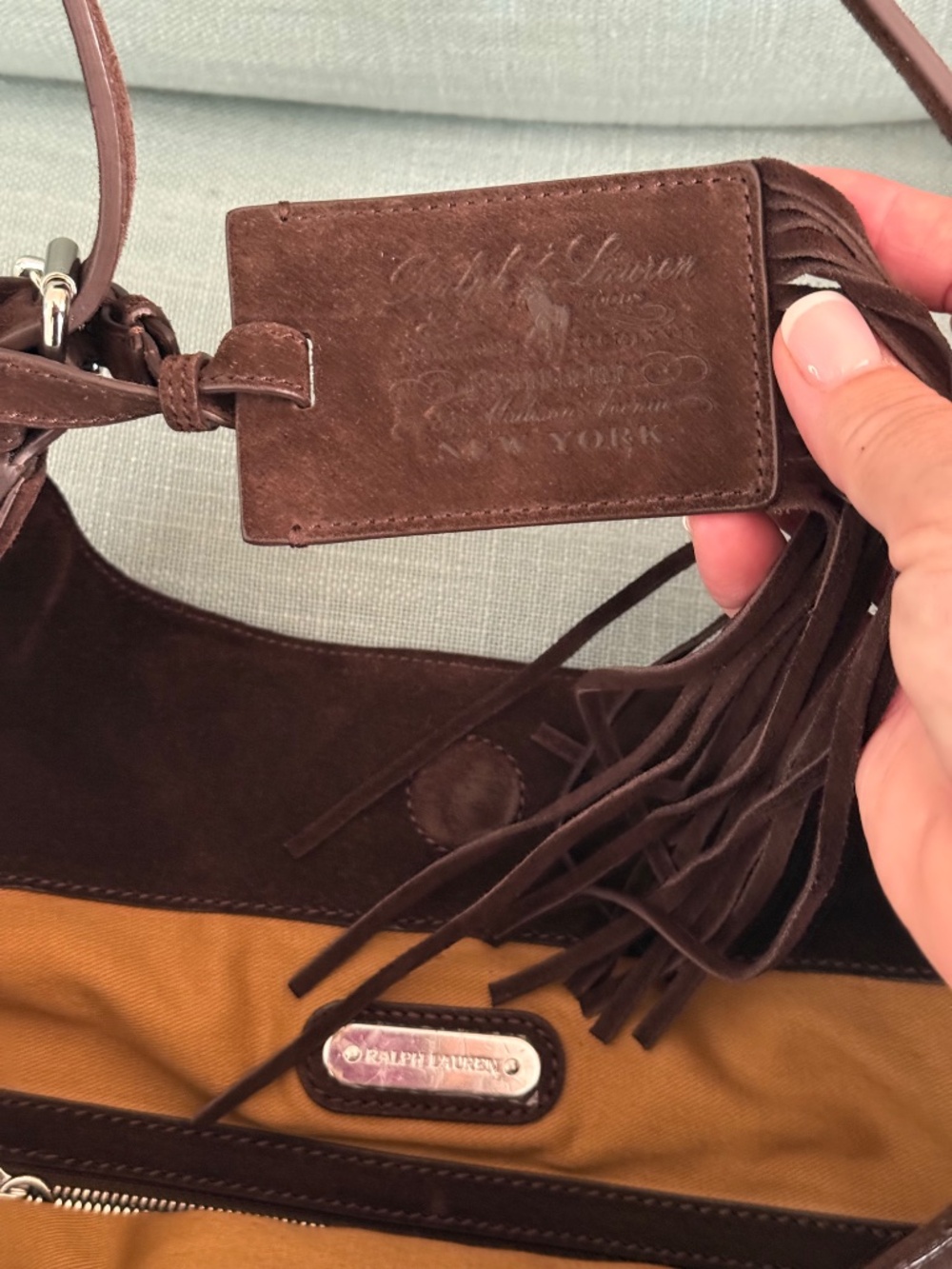 Ralph Lauren Fringe suede shoulder bag - Picture 12 of 14